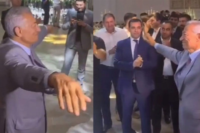 General-polkovnik Vaqif Axundov "Azərbaycan oğluyam” musiqisinin sədaları altında nəvəsi ilə rəqs edib