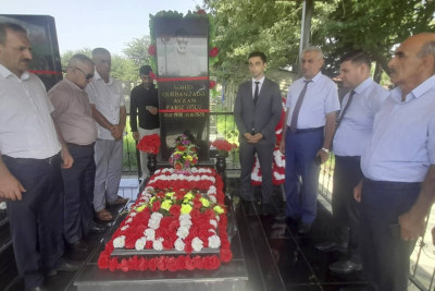 Şəhid Ayxan Qurbanzadənin mövlud günündə məzarı ziyarət olunub