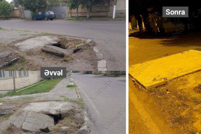 Lənkəranda piyada yolu təmir olunub