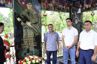 Vətən müharibəsi şəhidi Mehdi Qənbərlinin məzarı ziyarət olunub