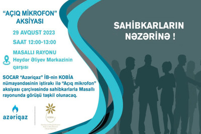 Masallıda “Açıq mikrofon” aksiyası keçiriləcək