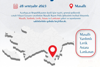 Vilayət Eyvazov cənub rayonlarının sakinlərini qəbul edəcək
