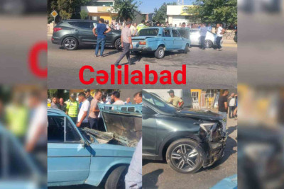 Cəlilabadda qəza: sürücü xəsarət alıb