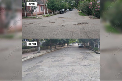 Lənkəranın çala-çuxurlu yolu təmir olunub