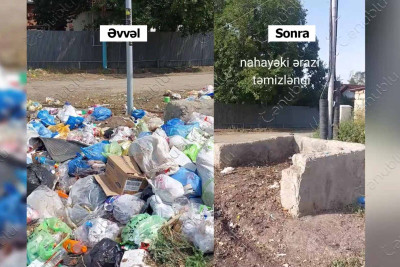 Cəlilabadın mərkəzində yaranmış natəmizlik aradan qaldırılıb
