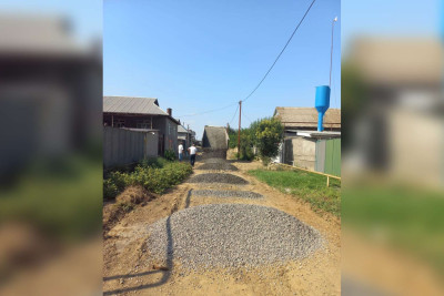 Göytəpə şəhərinin Şəhid İnqilab Niftullayev küçəsi təmir olunur