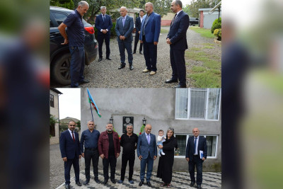 Araz Əhmədov Masallıda şəhid ailələrini ziyarət edib