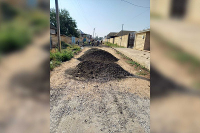 Cəlilabadın Ocaqlı kəndinin yollarında təmir işləri aparılır