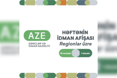 Cəlilabadda 25 sentyabr - 1 oktyabr tarixlərində keçiriləcək idman tədbirləri