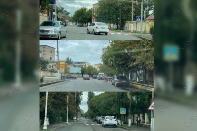 Lənkəranda məktəblərin qarşısında piyada keçidləri rənglənib