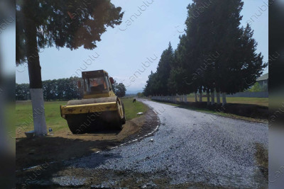 Lənkəranın Separadi kəndinə gedən yola asfalt çəkilir