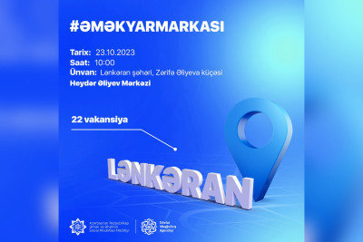 İşaxtaranların nəzərinə: Lənkəranda əmək yarmarkası təşkil ediləcək