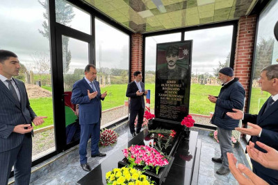 Lənkəranda şəhid Hüseyn Bəşirzadənin məzarı ziyarət olunub