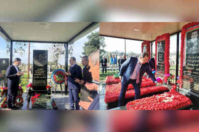 Lənkərandan olan Vətən müharibəsi şəhidlərinin məzarları ziyarət olunub
