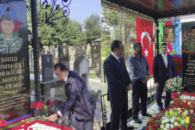 Lənkəranda Vətən müharibəsi şəhidlərinin məzarlarına baş çəkilib