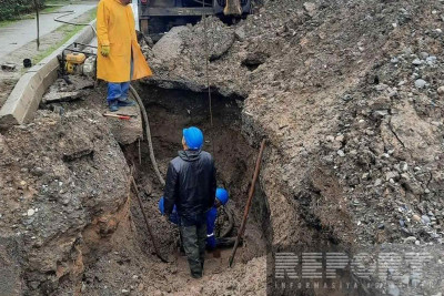Cəlilabadda zəlzələnin sıradan çıxardığı su xətti bərpa edilib