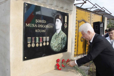 Cəlilabadın Sabirabad kəndində küçəyə şəhid Musa Əsgərovun adı verilib