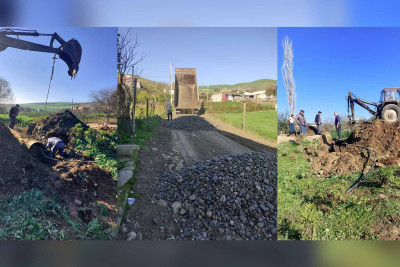 Cəlilabadda yolların təmiri davam edir