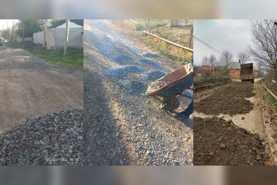 Cəlilabadda kənddaxili yolların təmiri aparılır