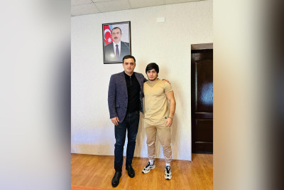 Dünya çempionatında II yeri tutan cəlilabadlı güləşçi ilə görüş keçirilib