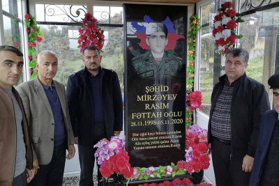 Lənkəranda şəhid Rasim Mirzəyevin məzarına baş çəkilib