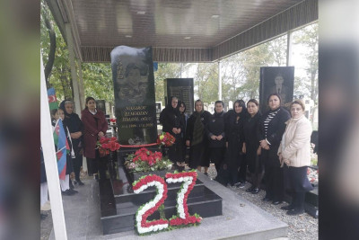 Masallıda şəhid Elməddin Nəzərovun məzarına baş çəkilib
