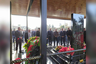 Masallıdan olan şəhidin məzarına baş çəkilib