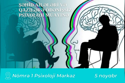 Lənkəranda şəhid ailələrinin üzvləri üçün ödənişsiz psixoloji müayinə keçiriləcək