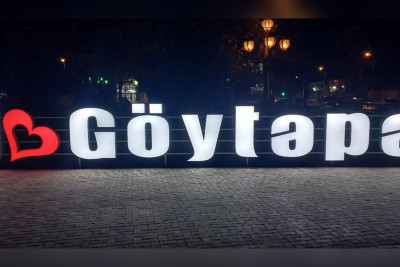 Göytəpə şəhərinə yazılı işıq lövhəsi quraşdırılıb