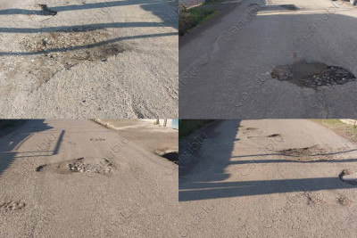 Lənkəran: bu küçədə əmələ gələn çuxurlar avtomobillərə ziyan vurur