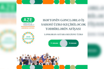 Cənub regionu üzrə cari həftənin tədbirlərinin afişası