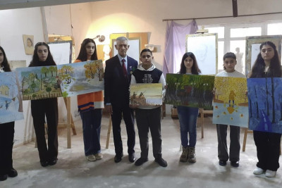 Astarada həvəskar rəssamlara ustad dərsi keçirilib