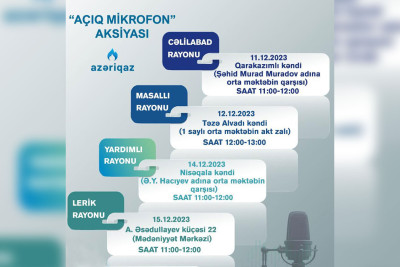 “Azəriqaz” İB “Açıq mikrofon” aksiyası keçirəcək