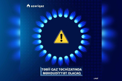 Sabah Lənkəranın bəzi sənaye obyektlərinin qaz təchizatında fasilə yaranacaq
