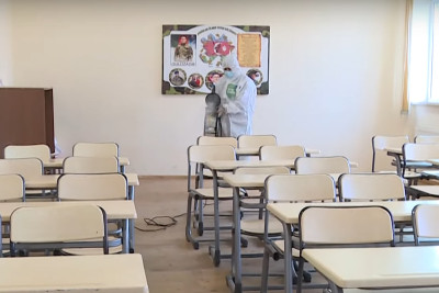 Lənkəranın məktəblərində dezinfeksiya işləri aparılır