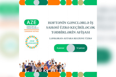 Cənub regionu üzrə həftəlik tədbirlərin cədvəli