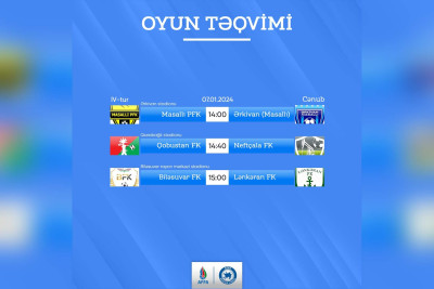 Region Liqasının Cənub zonası üzrə matç cədvəli paylaşılıb