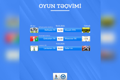 Region Liqasının Cənub zonası üzrə matç cədvəli paylaşılıb