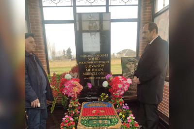 Şəhid Mehman Şirvanovun məzarına baş çəkilib