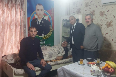 Cəlilabadda şəhid atasına baş çəkilib