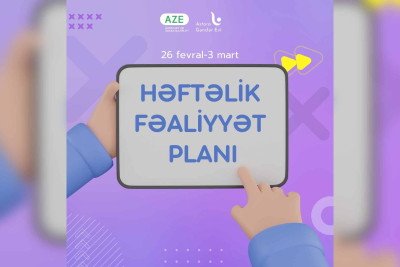 Astara Gənclər Evinin həftəlik fəaliyyət planı