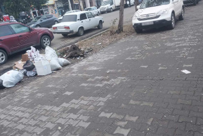 Həzi Aslanov küçəsində zibil qutularının olmamasının fəsadları