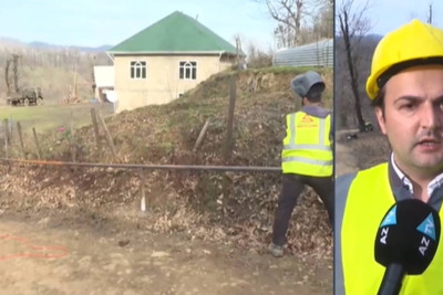 Astaranın daha bir kəndində qaz xəttinin çəkilməsi həyata keçirilir