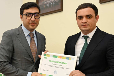 Teymur Babazadə Təşəkkürnamə ilə təltif edilib