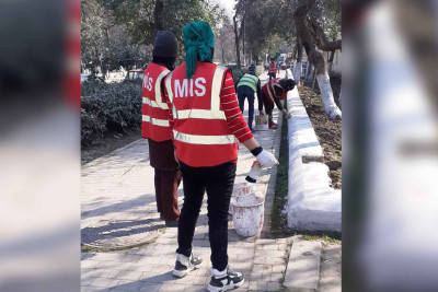 Cəlilabadda fin evləri ətrafında abadlıq işləri aparılıb