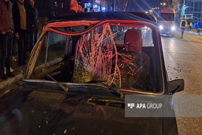 Lənkəranda qəza: iki piyada xəsarət alıb