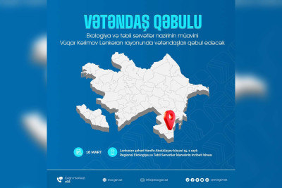 ETSN: Vüqar Kərimov Lənkəranda vətəndaşları qəbul edəcək