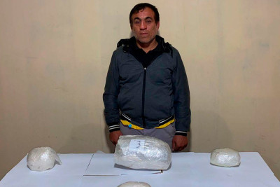 İrandan Azərbaycana 6 kq-dan çox narkotik keçirmək istəyən şəxs saxlanılıb