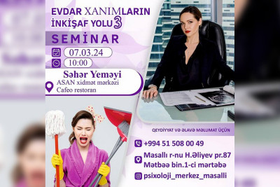 Masallıda evdar xanımlar üçün seminar keçiriləcək