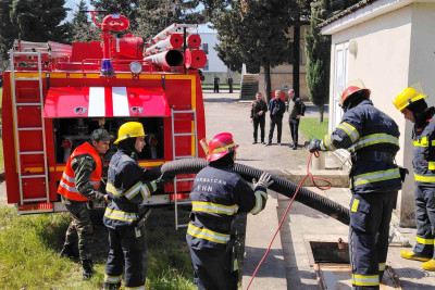 Lənkəranda yanğın-taktiki təlim keçirilib
